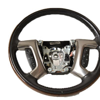 07 08 09 10 11 12 13 14 Escalade Yukon Denali Steering Wheel Leather & Wood Finish - BIGGSMOTORING.COM