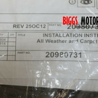 2011-2014 Chevy Cruze All Weather Rubber Floor Mats 20980731 Set Of 4