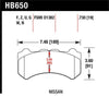 Hawk Ceramic Front + Rear Brake Pads Fits 09+ Nissan R35 GT-R GTR VR38DETT